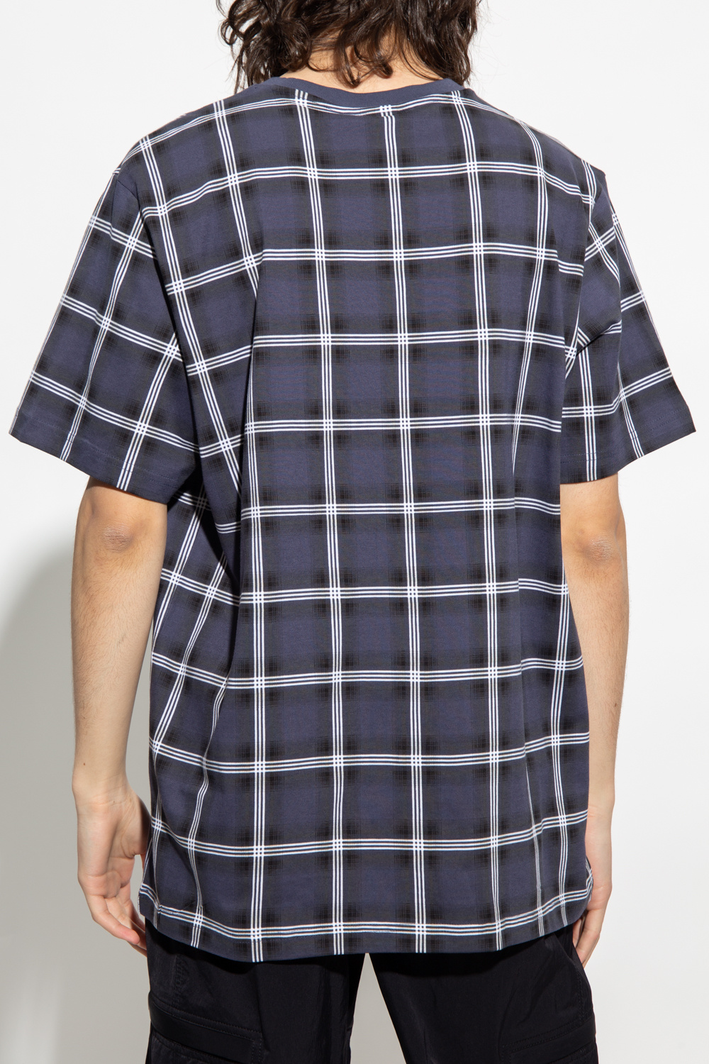 Adidas originals tartan t shirt clearance navy